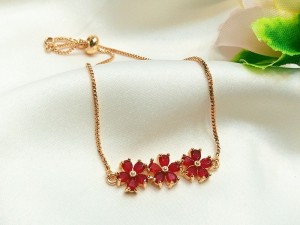 Beautiful Red Zircon Up-Down Bracelet for Girls Price in Pakistan