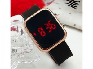 LED Rubber Strap Watch for Kids - Black