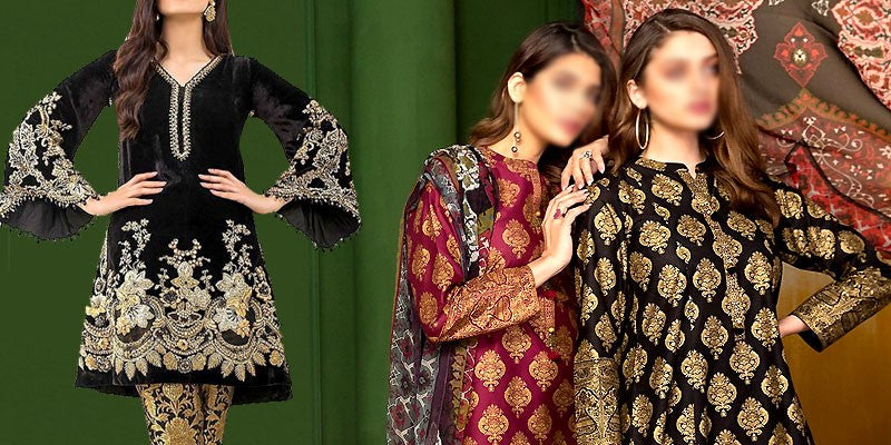 Trendy Pakistani Winter Dresses Designs 2025