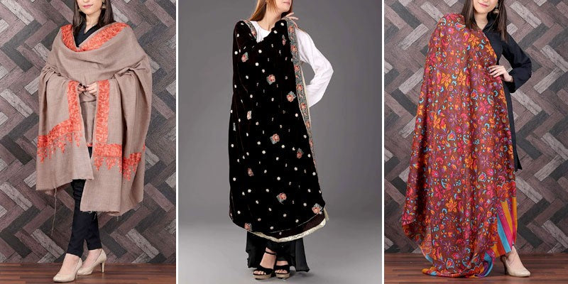 Types of Winter Women's Shawls in Pakistan