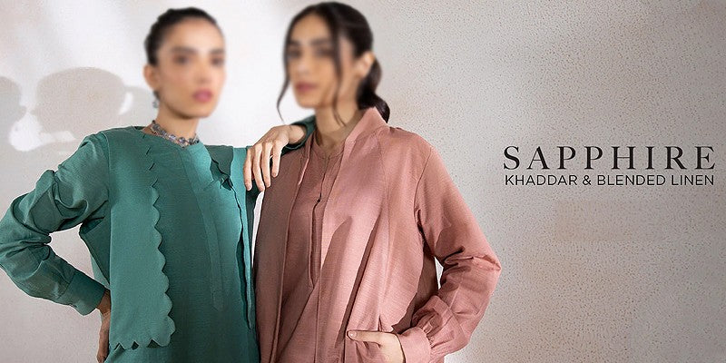 Sapphire Unstitched Khaddar & Linen Collection Online