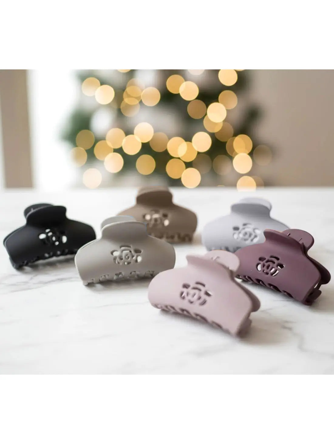 6 Pcs Matte Non Slip Retro Hollow Design China Hair Claw Clips for Girls & Women