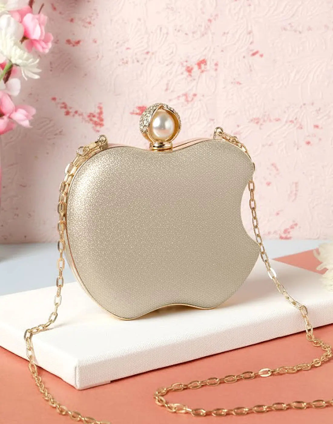 Elegant Apple Shape Fancy Bridal Clutch for Wedding & Parties