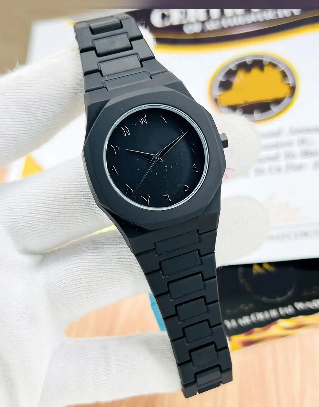 Elegant Arabic Aura Watch for Girls Featuring Durable Fiber Chain