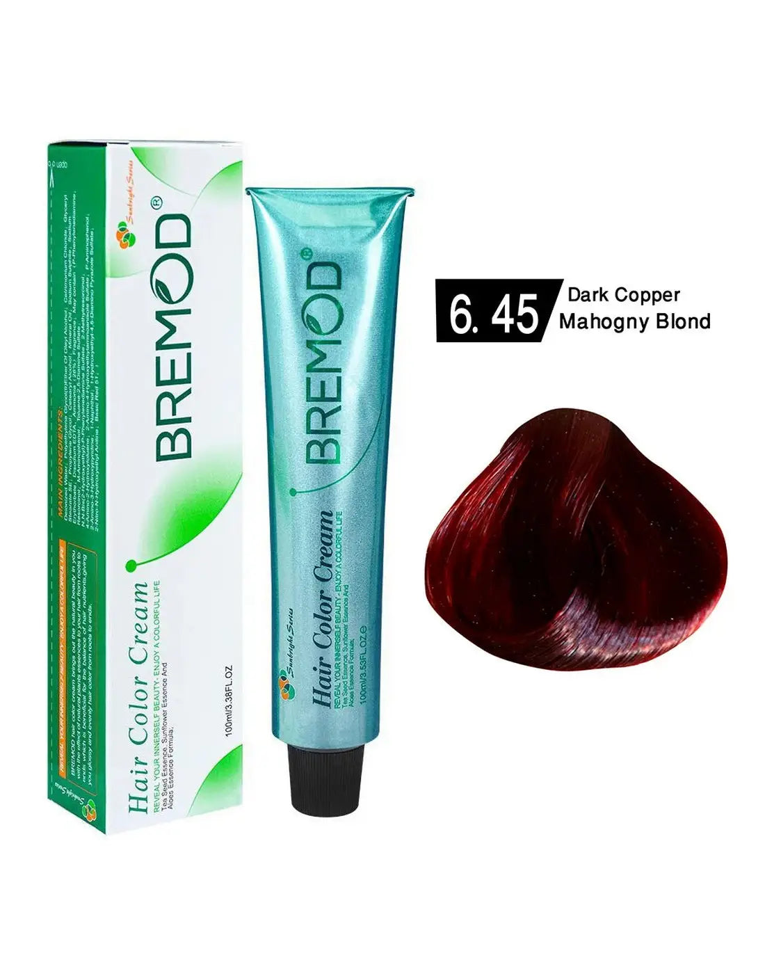 Bremod Hair Color Dark Copper Mahogny Blond 6.45 