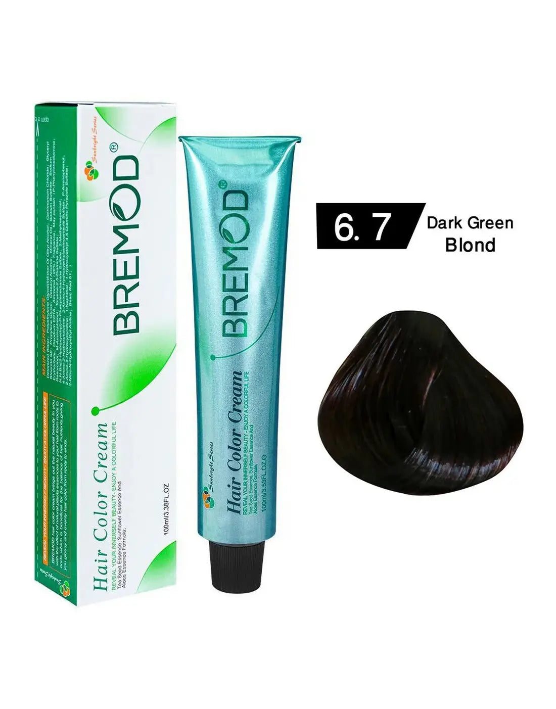 Bremod Hair Color Dark Green Blond 6.7 
