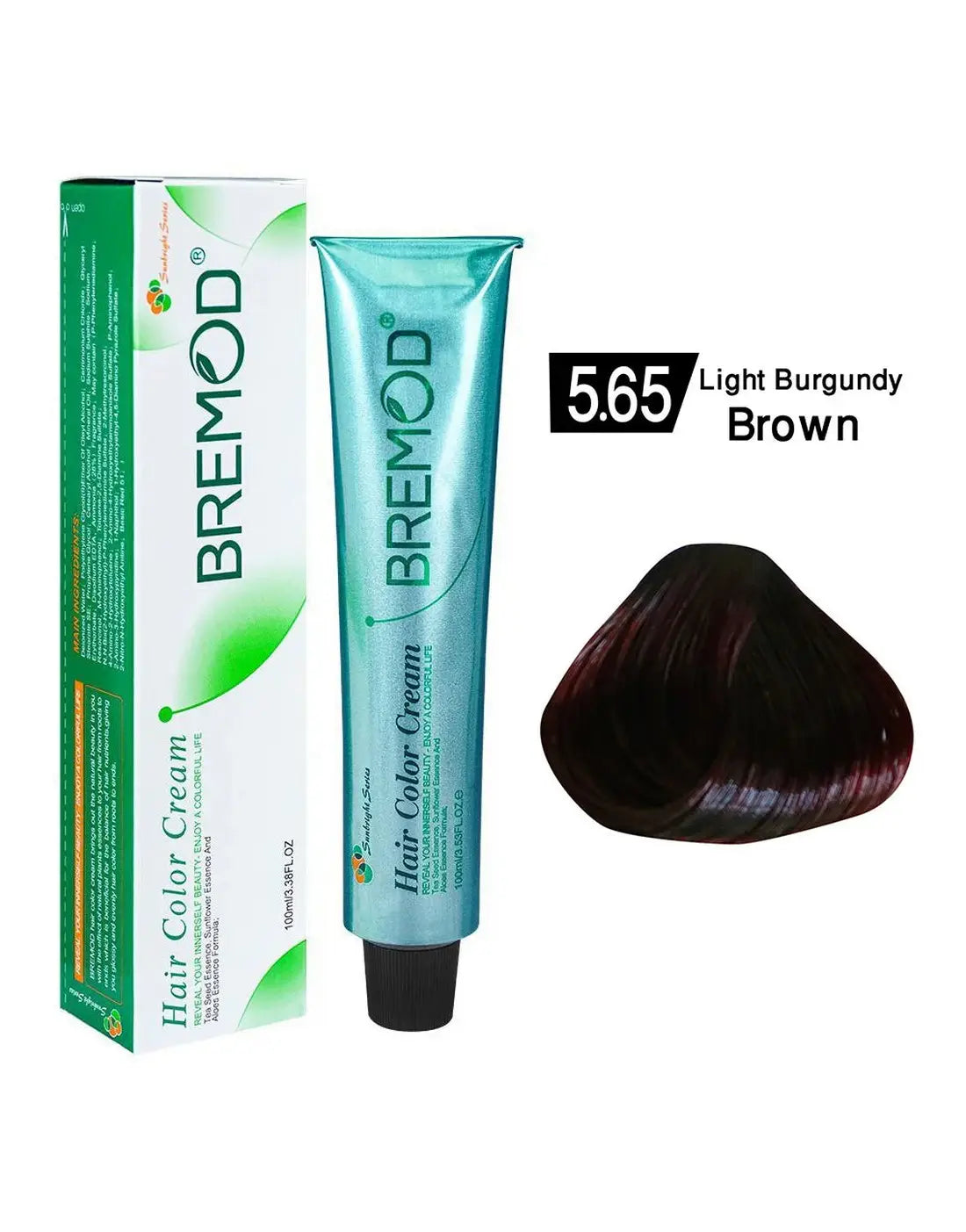 Bremod Hair Color Light Burgundy Brown 5.65 