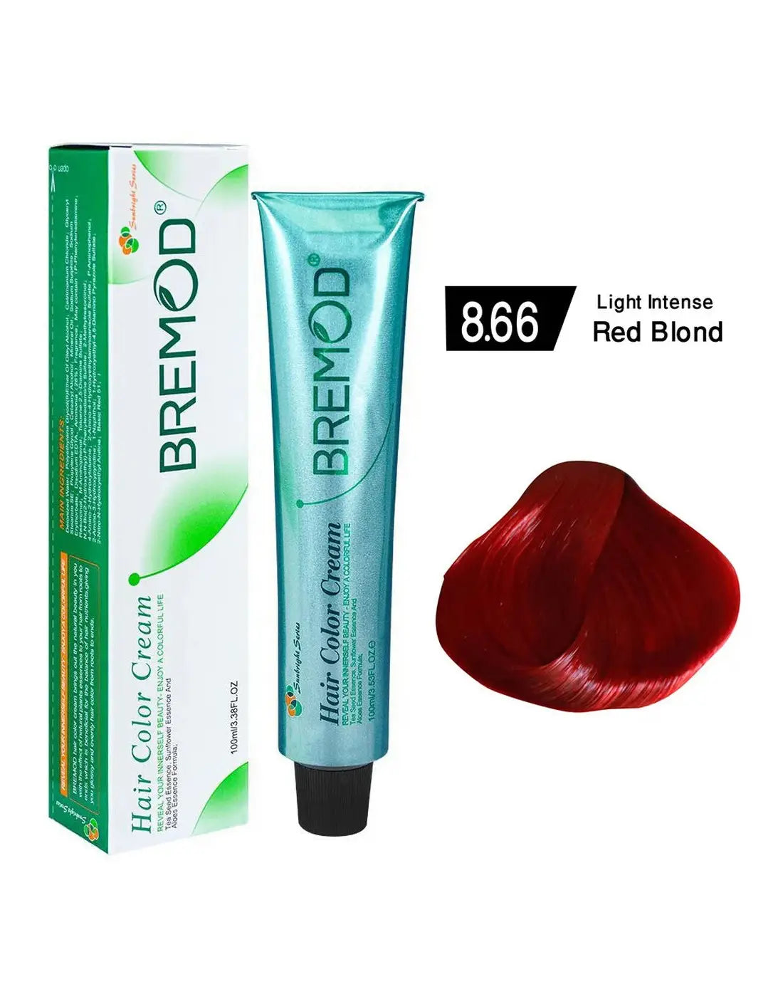 Bremod Hair Color Light Intense Red Blond 8.66 