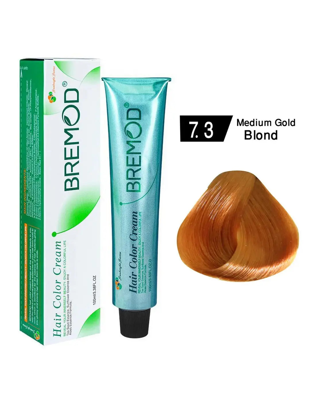 Bremod Hair Color Medium Gold Blond 7.3 