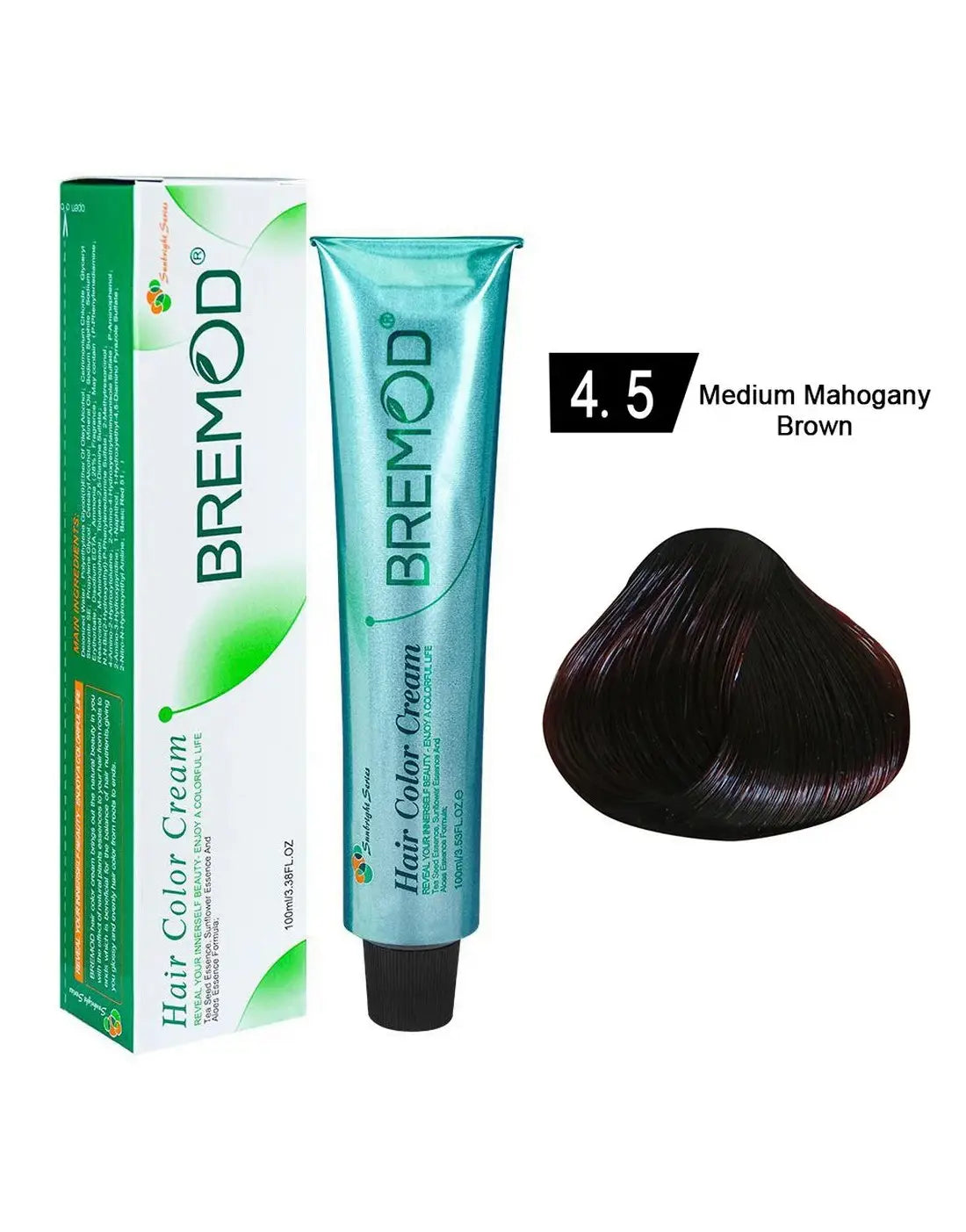 Bremod Hair Color Medium Mahogany Brown 4.5 