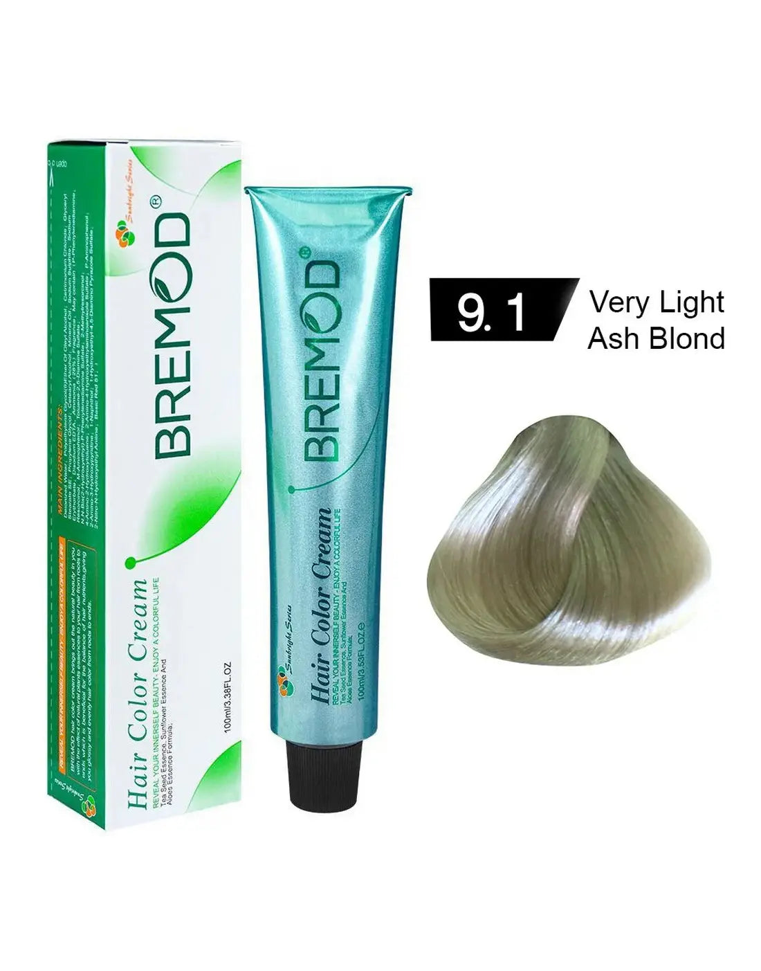 Bremod Hair Color Very Light Ash Blond 9.1 