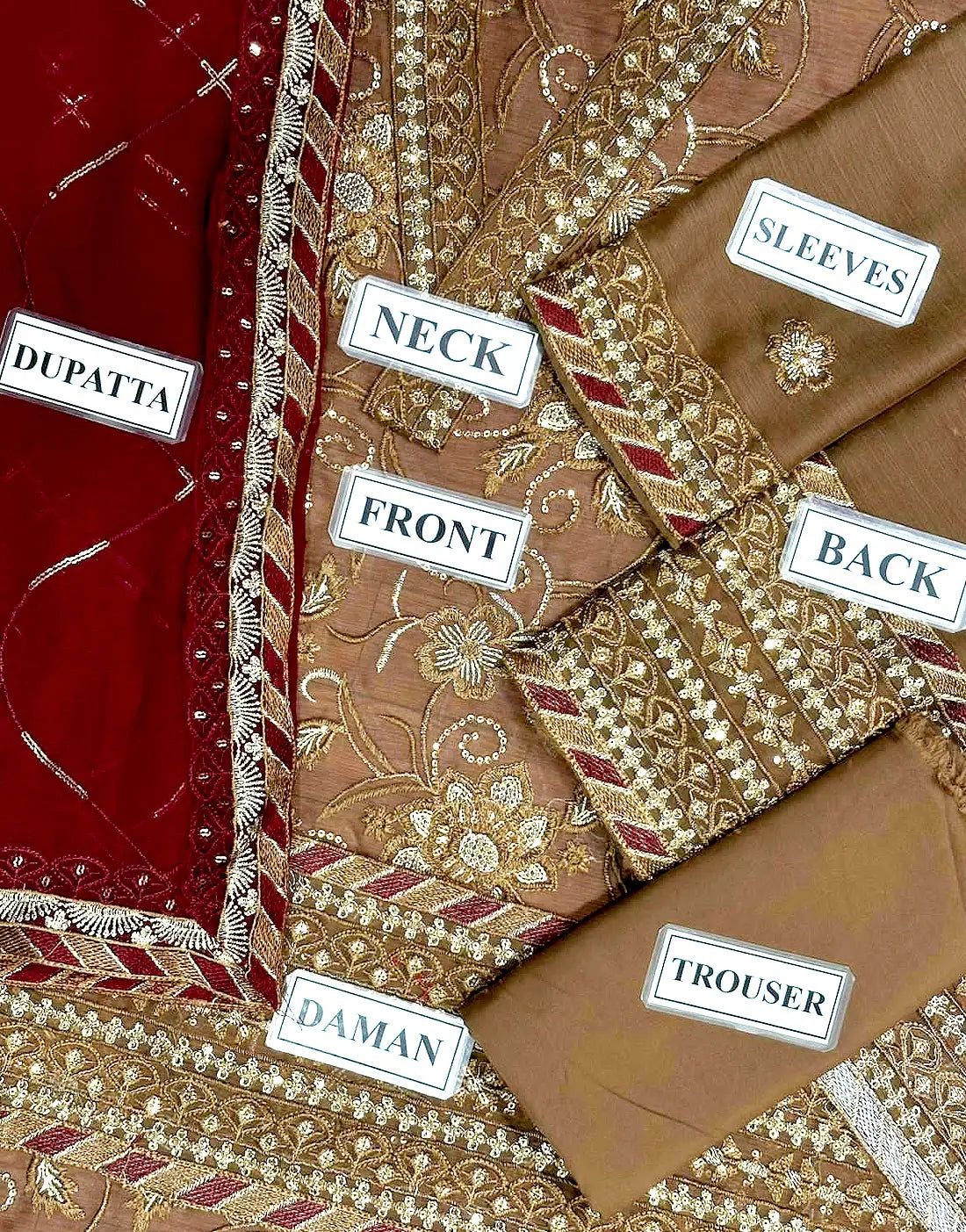 Alluring Heavy Embroidered Formal Chiffon Party Wear Dress