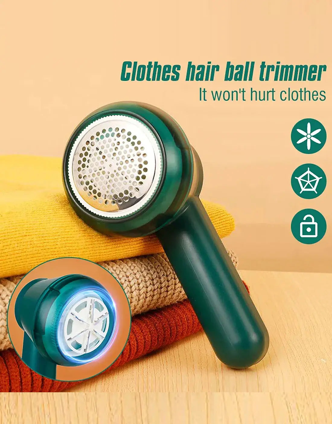Rechargeable Hair Ball Clothes Lint Remover - Fabric Fuzz Trimmer Shaver