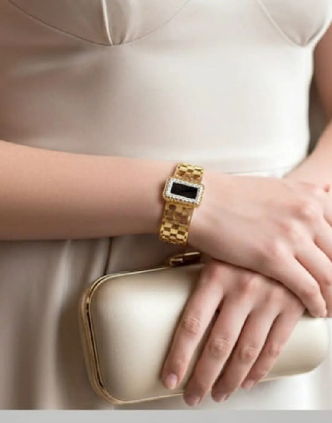Gold Plated Stainless Steel Bracelet Designer Inspired Look