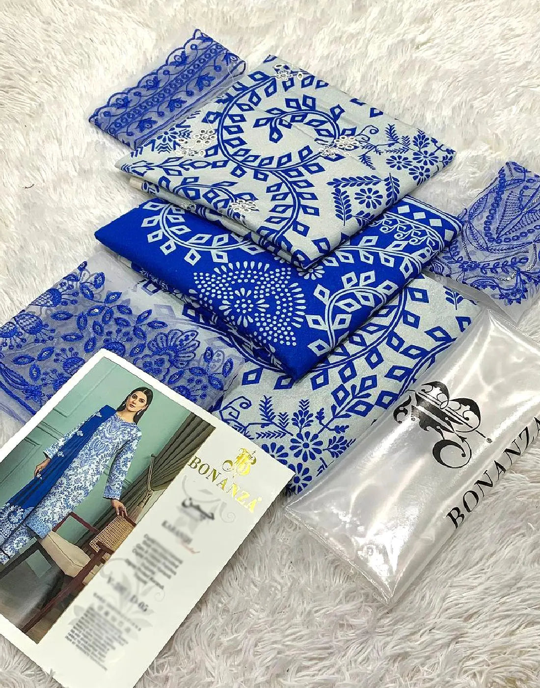 All-Over Digital Print Embroidered Karandi Dress for Winter Season