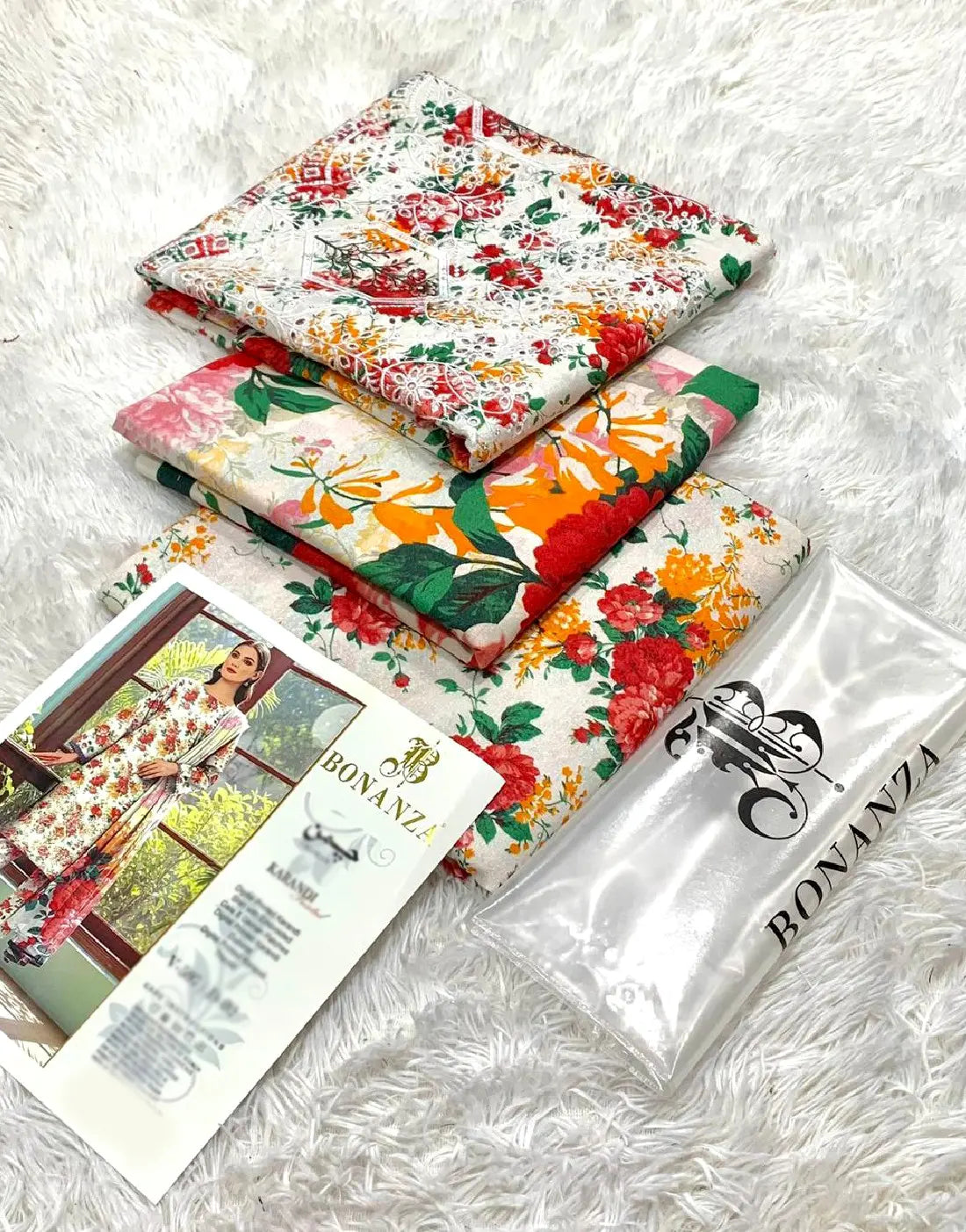 All-Over Digital Print Embroidered Karandi Dress for Winter Season