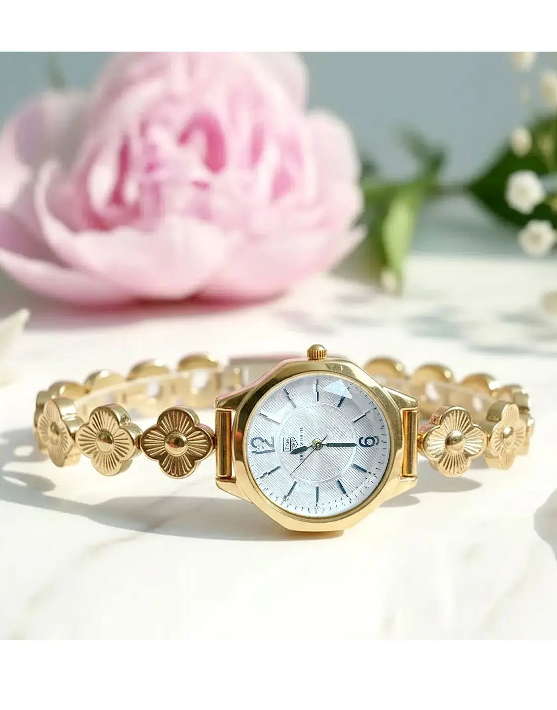 True Worth Luxury Golden Bracelet Watch for Girls - Ideal for Eid & Ramadan Gift