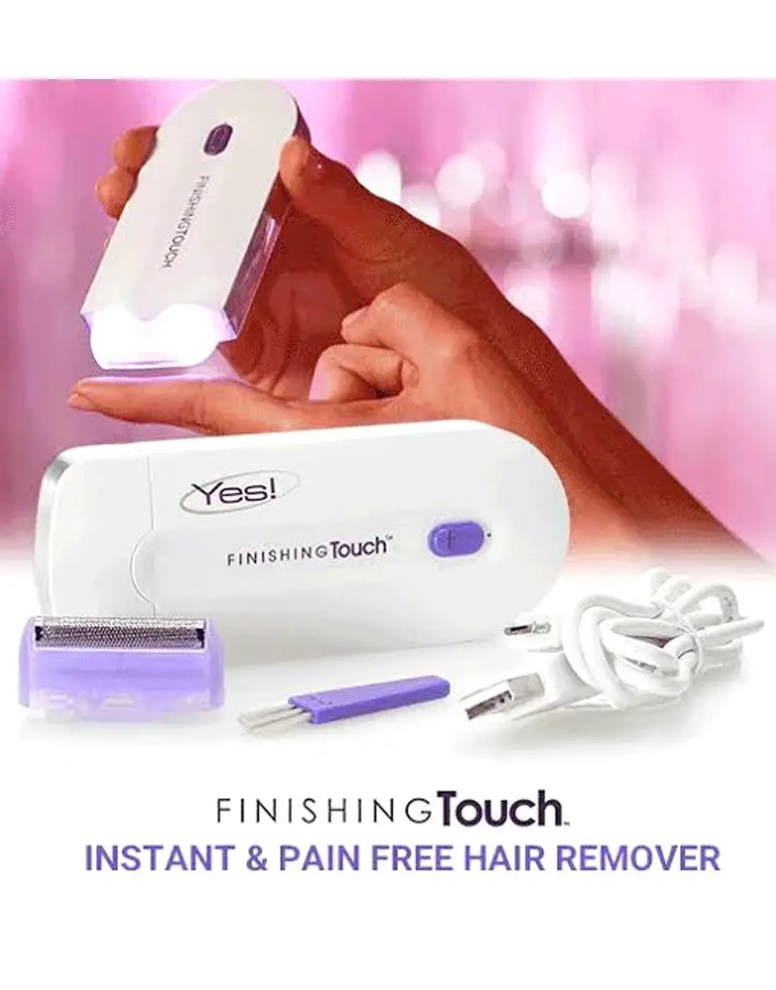 Rechargeable Yes! Finishing Touch Hair Removal Machine - A Smooth & Pain Free Hair Remover