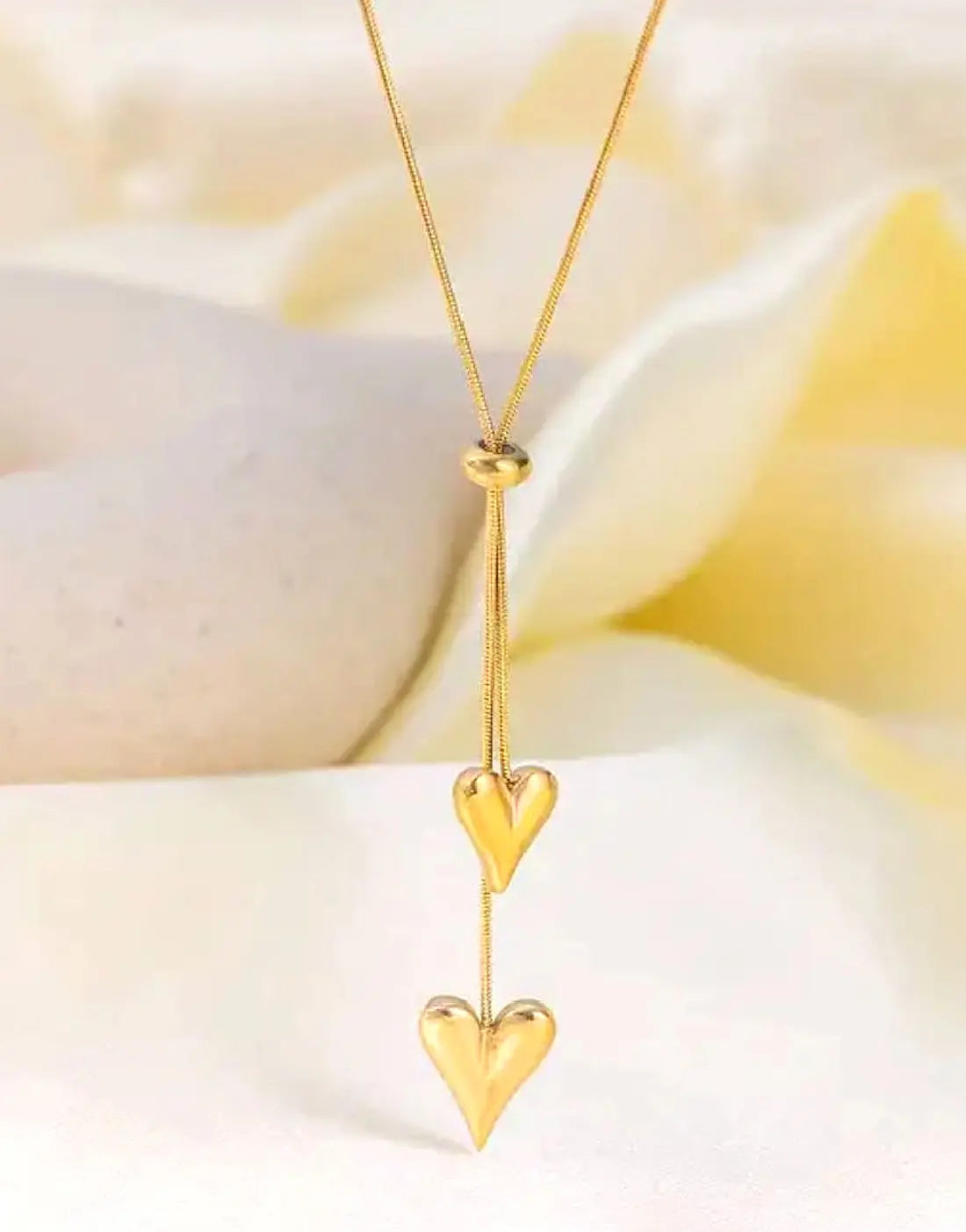 Minimalist Stainless Steel Heart Necklace with Up Down Chain