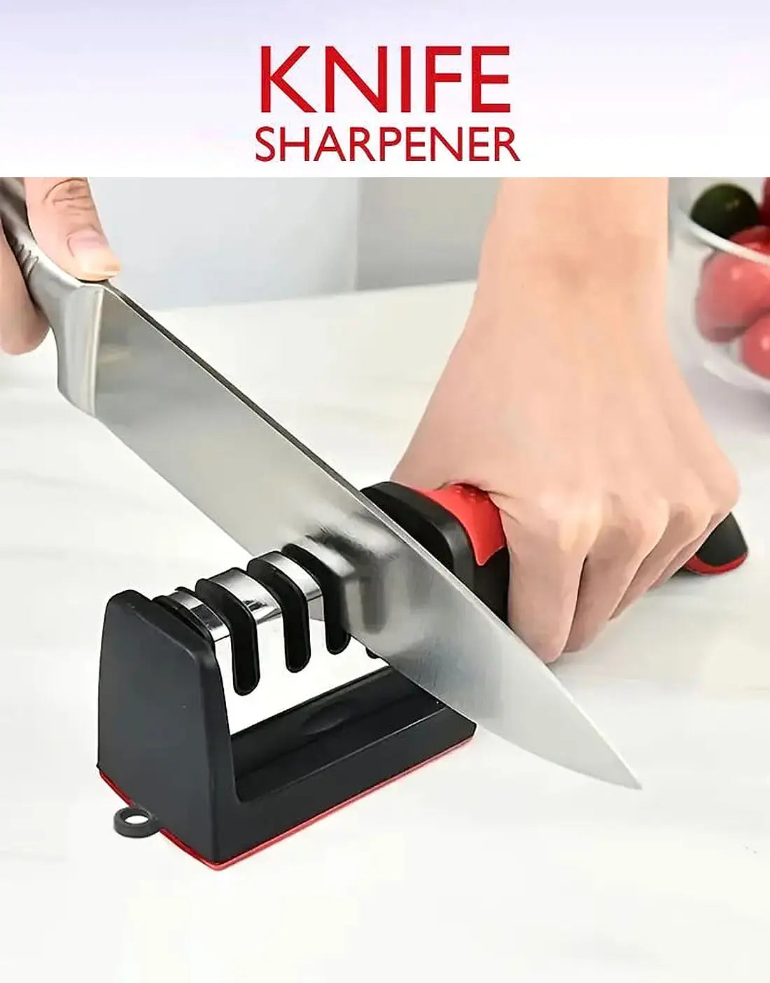 4-Stage Professional Kitchen Knife & Scissor Sharpener