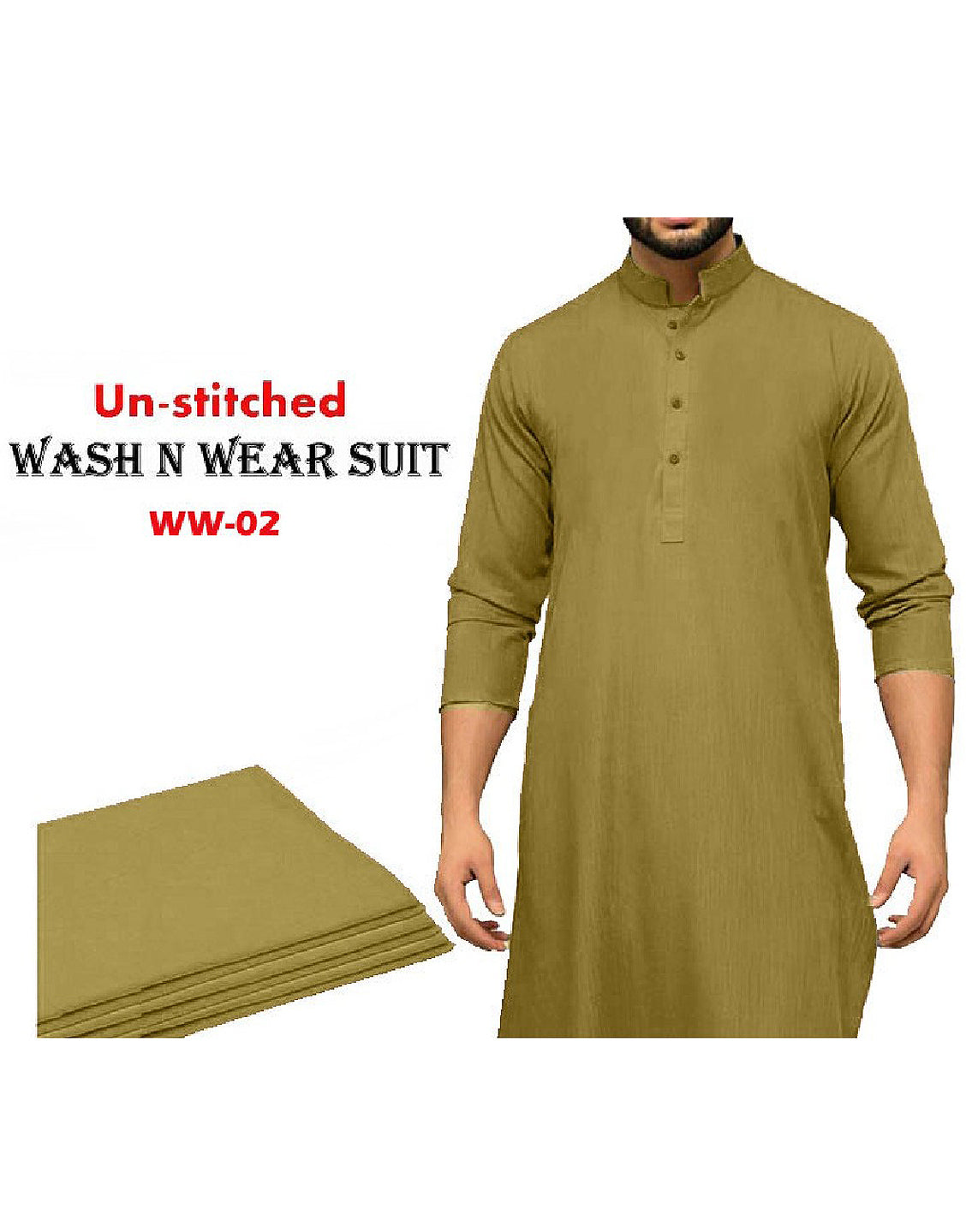 Unstitched Wash N Wear Men's Shalwar Kameez