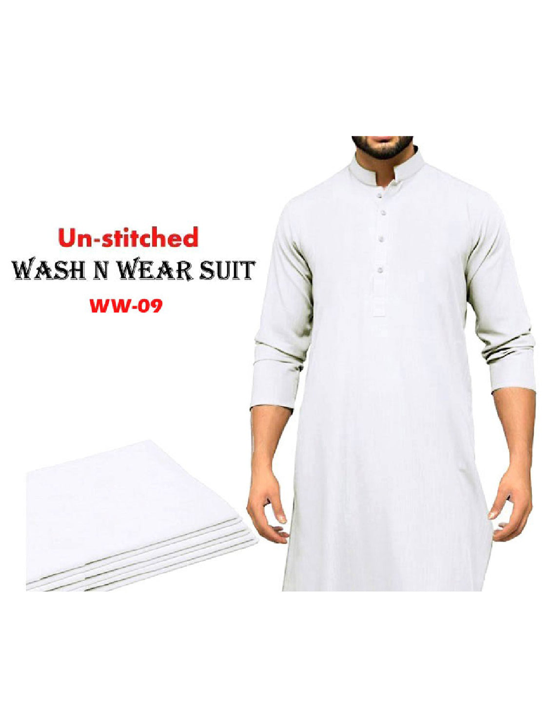 Unstitched Wash N Wear Men's Shalwar Kameez