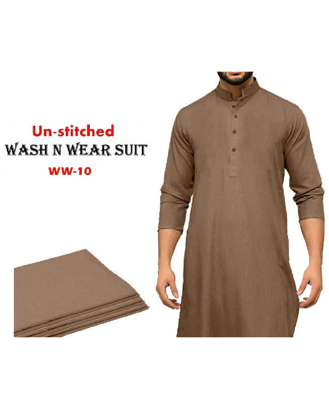 Unstitched Wash N Wear Men's Shalwar Kameez