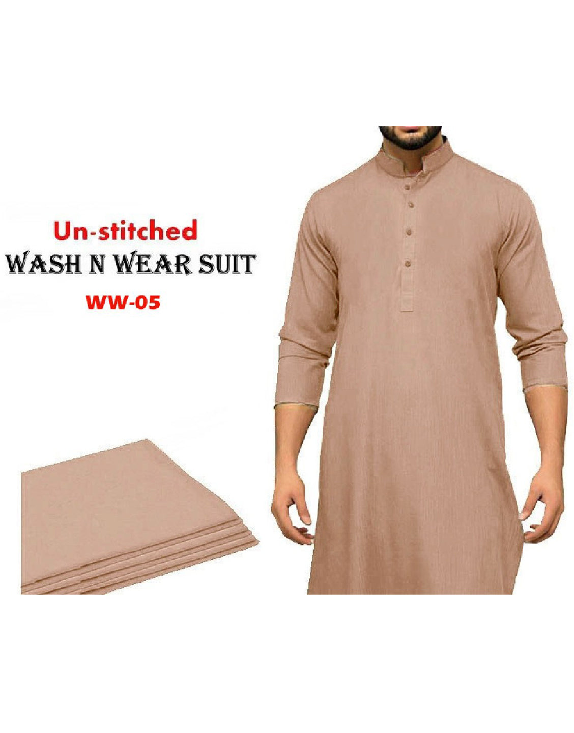 Unstitched Wash N Wear Men's Shalwar Kameez