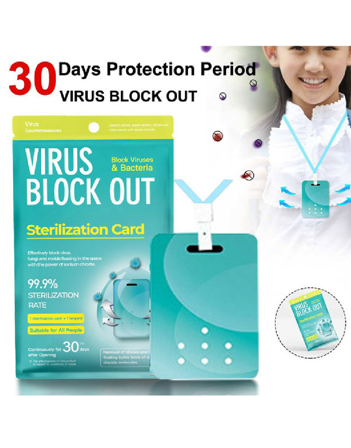 Virus Block Out Sanitization Card for Public Places