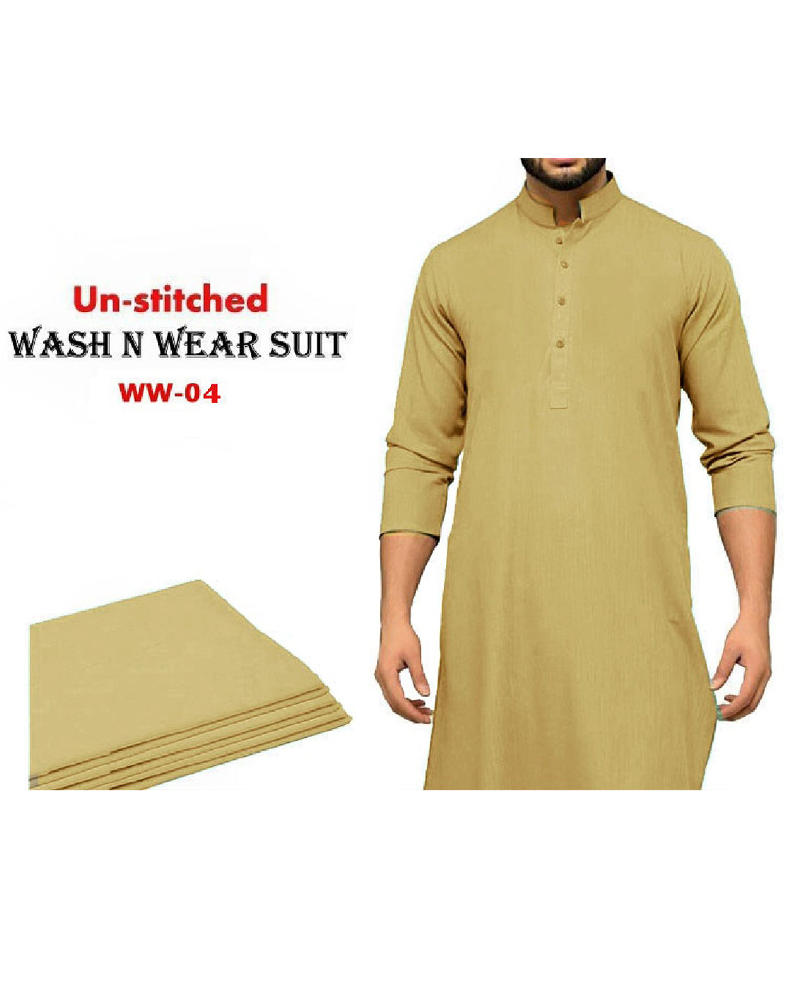 Unstitched Wash N Wear Men's Shalwar Kameez
