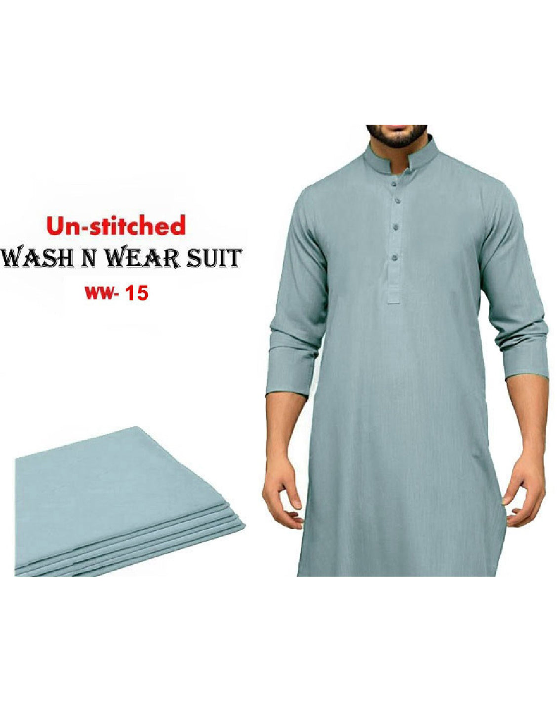 Unstitched Wash N Wear Men's Shalwar Kameez