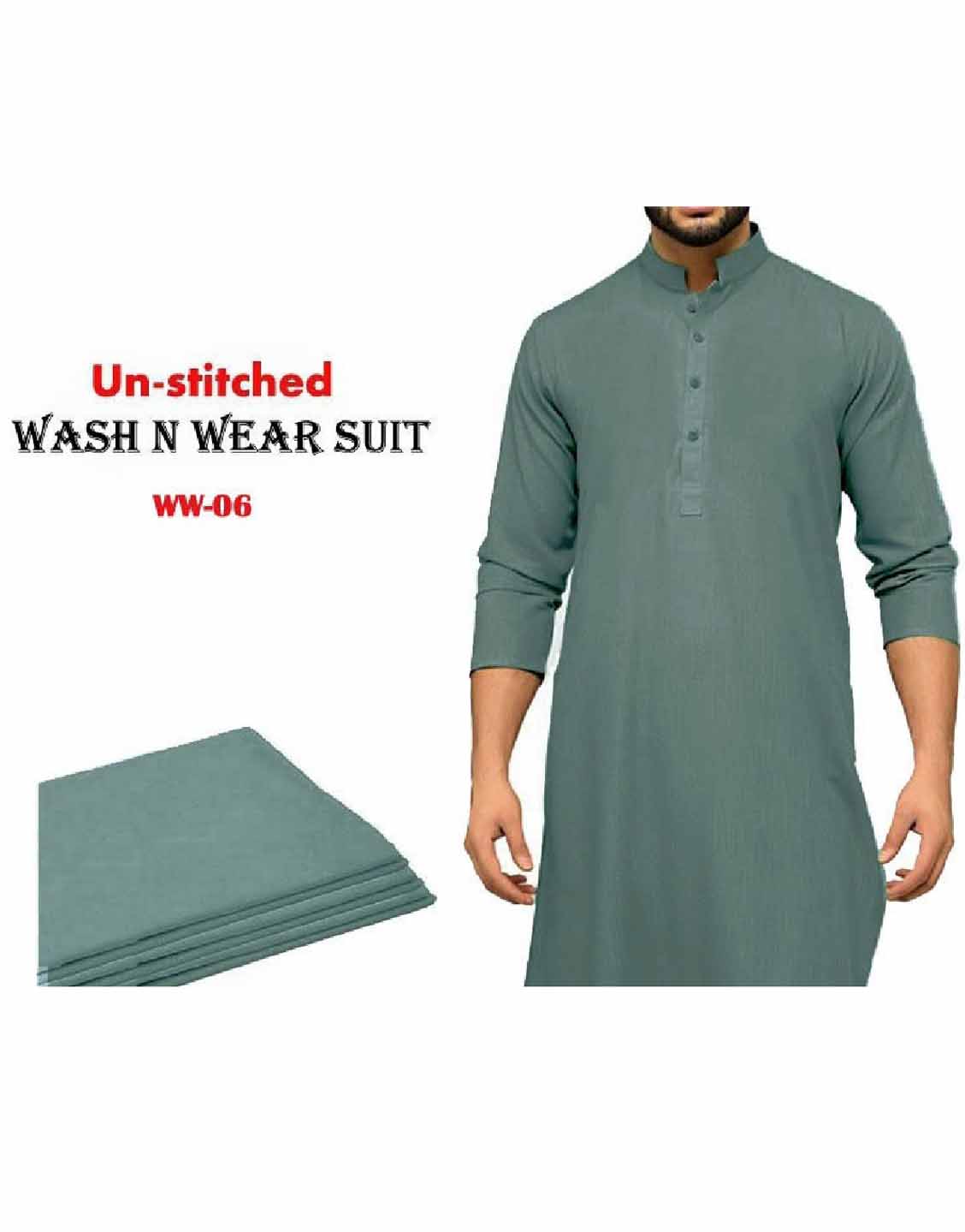 Unstitched Wash N Wear Men's Shalwar Kameez