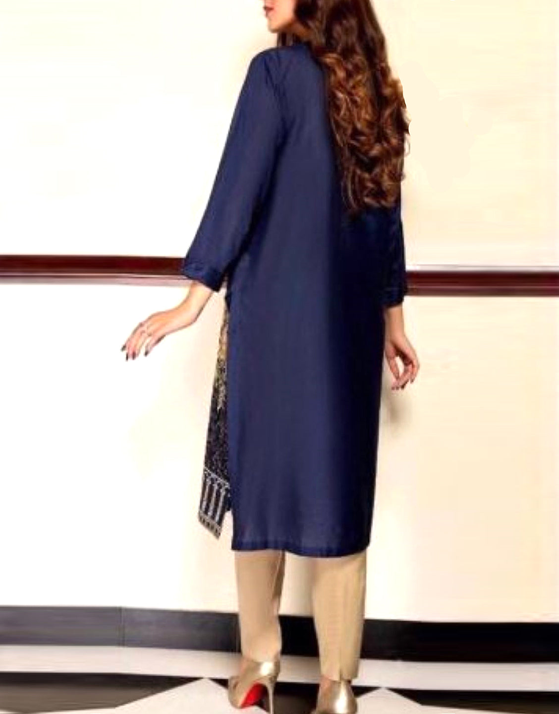 Trendy 2-Piece Embroidered Lawn Dress
