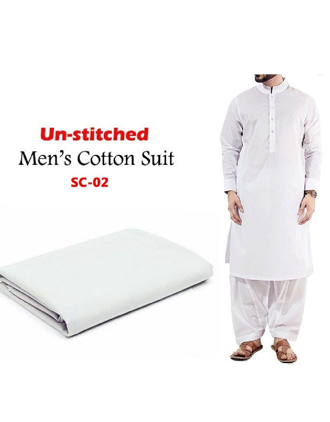 IB Swiss Fashion Soft Egyptian Cotton Unstitched Men's Shalwar Kameez