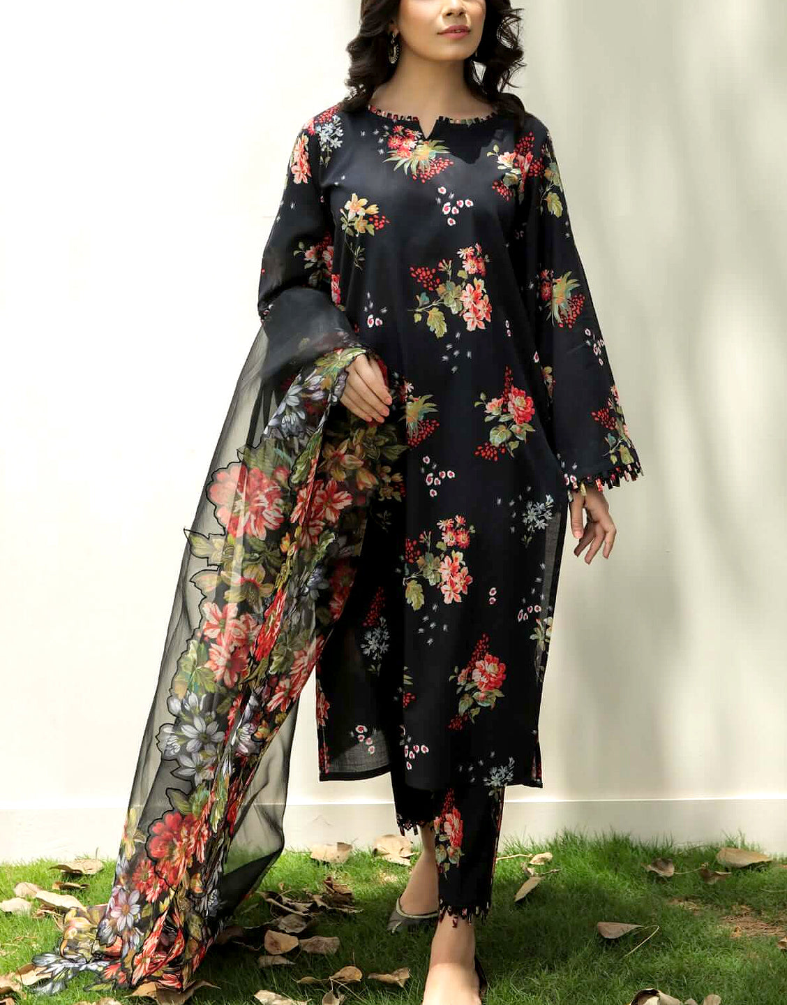 3-Piece Digital Print Airjet Lawn Dress with Digital Lawn Dupatta