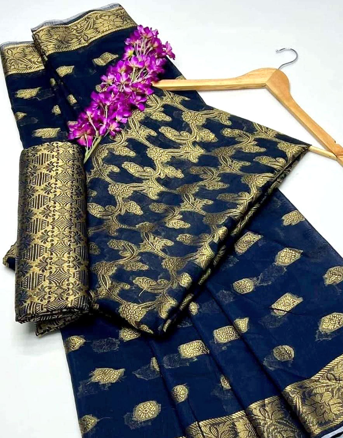 Banarsi Style Cotton Jacquard Dress with Cotton Jacquard Dupatta