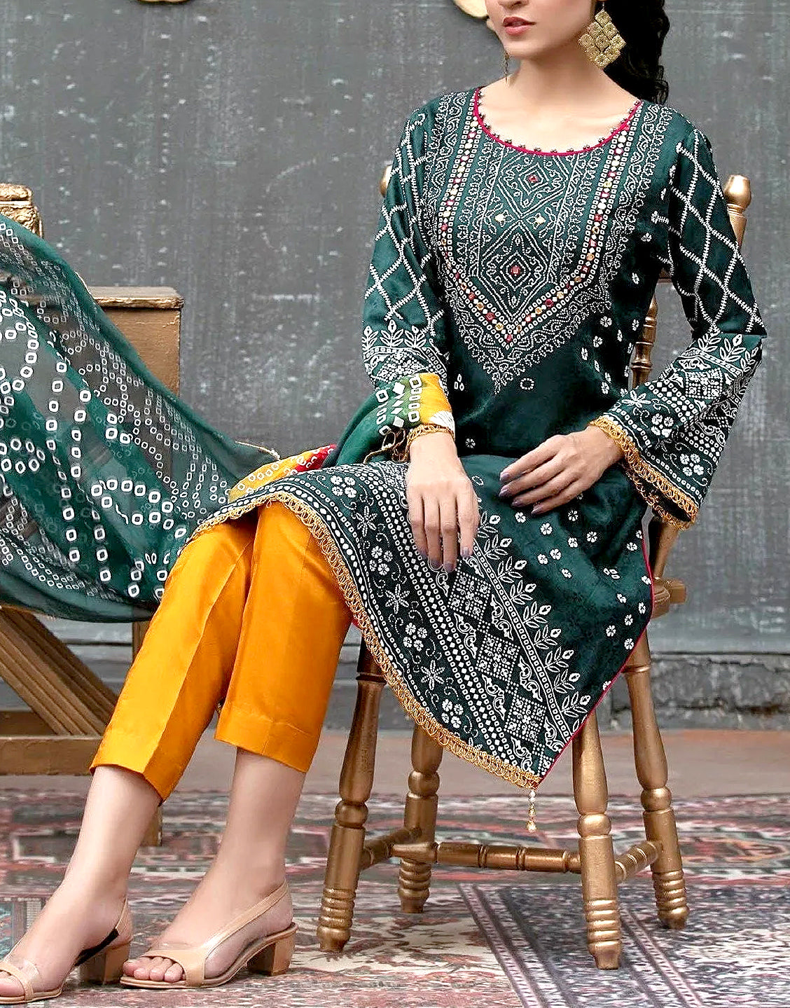 Digital Print Linen Suit 2021 with Printed Linen Dupatta