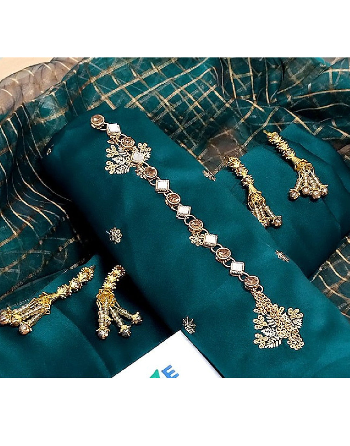 Fancy Embroidered Shamoz Silk Party Wear Dress with Shamoz Silk Trouser - Out of Stock