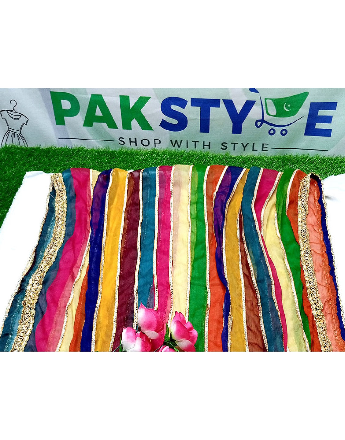 Ready to Wear Multicolor Chiffon Dupatta for Mayun & Mehndi Function
