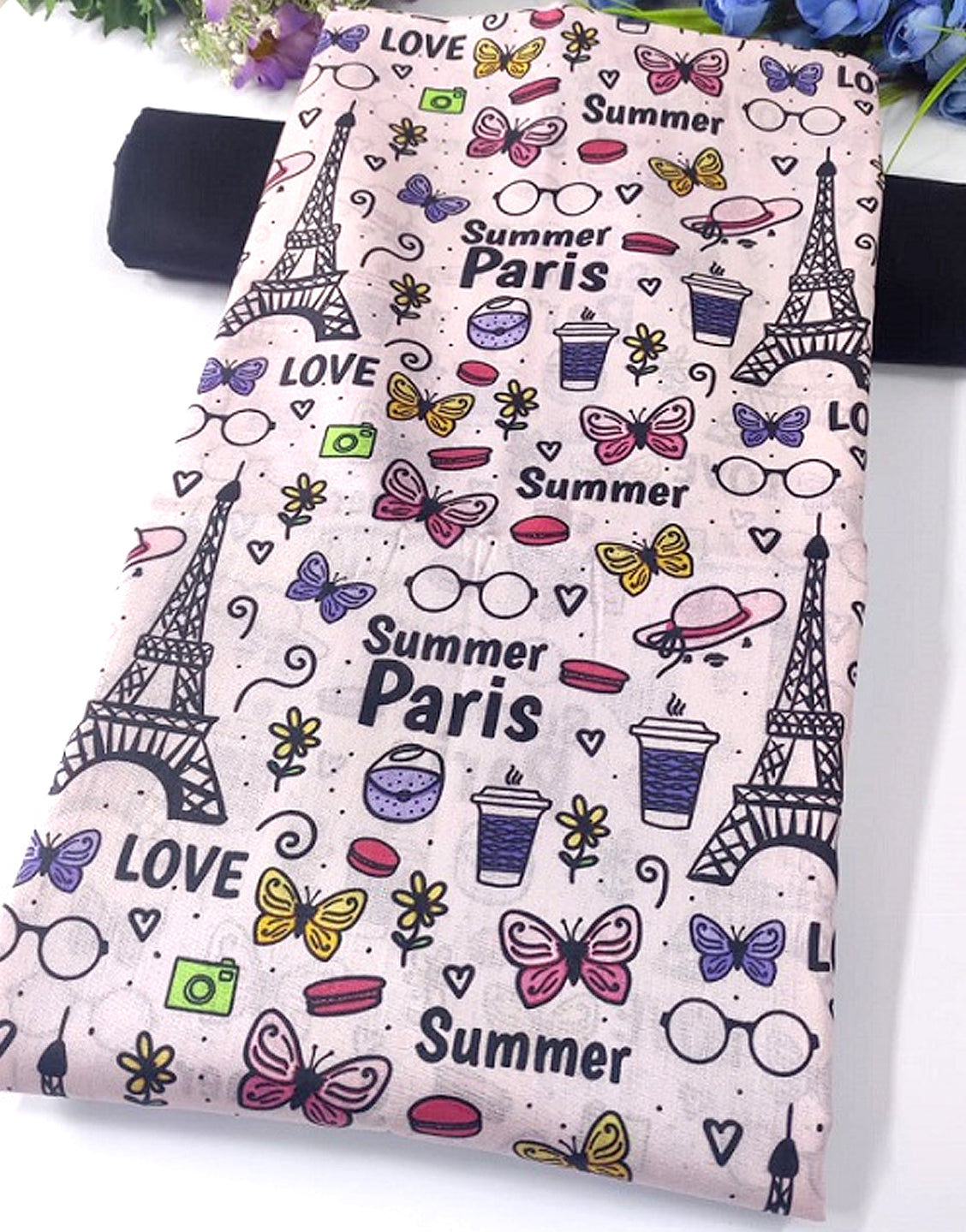 2-Piece Newspaper Print Cotton Lawn Dress 2022
