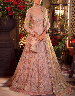 Luxury Handwork Heavy Embroidered NET Bridal Maxi Dress 