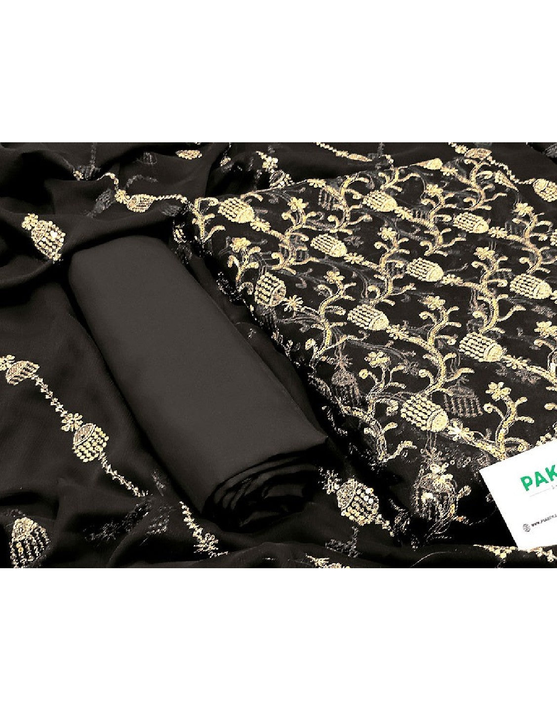 Heavy Embroidered Chiffon Party Wear Dress with Embroidered Chiffon Dupatta