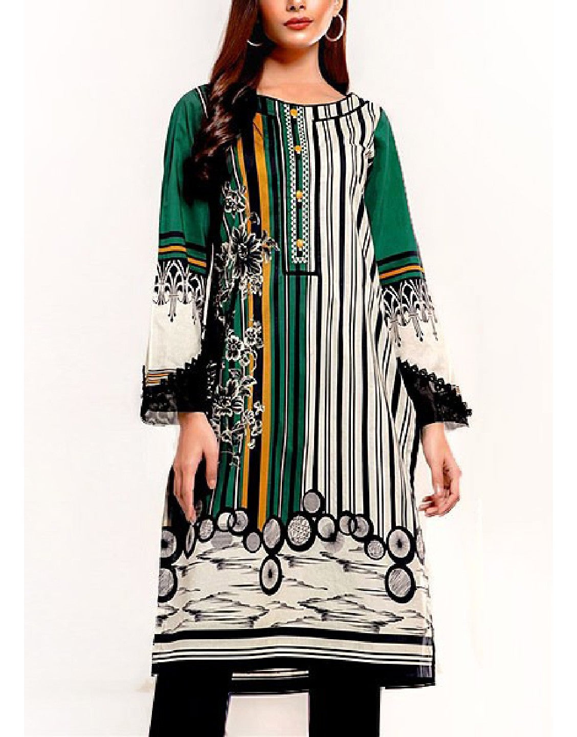 Embroidered Linen Dress 2024 with Linen Dupatta