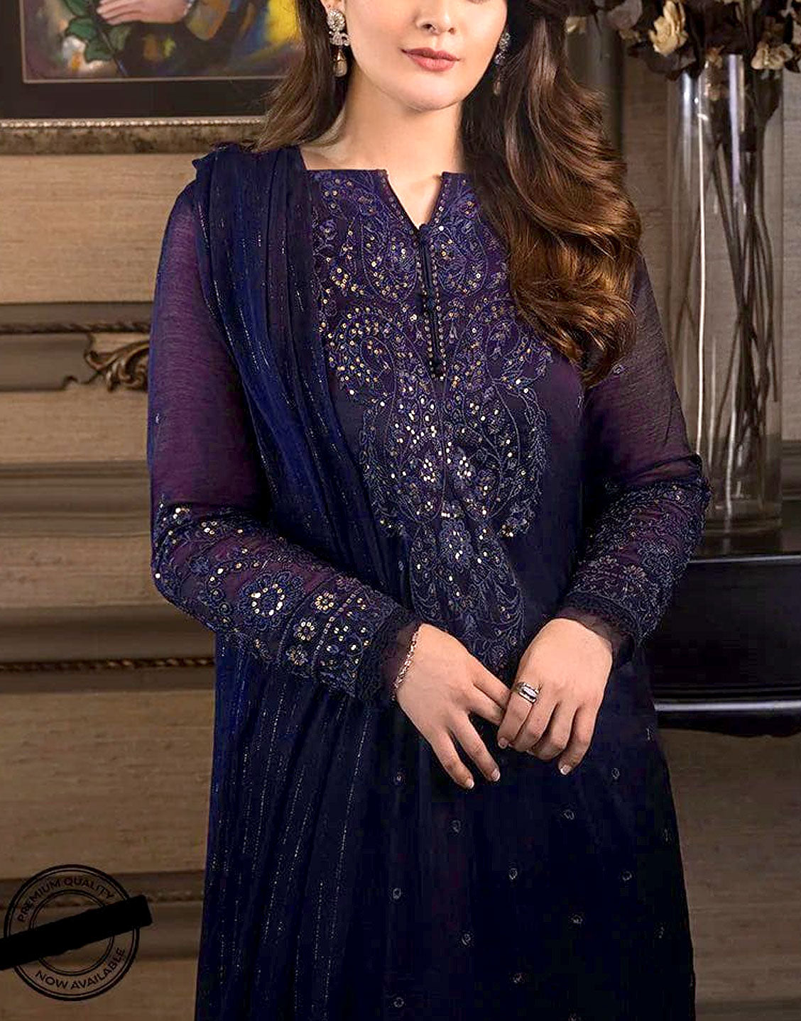 navy blue wedding dress pakistani Zaaviay | Pakistani Bridal Dresses