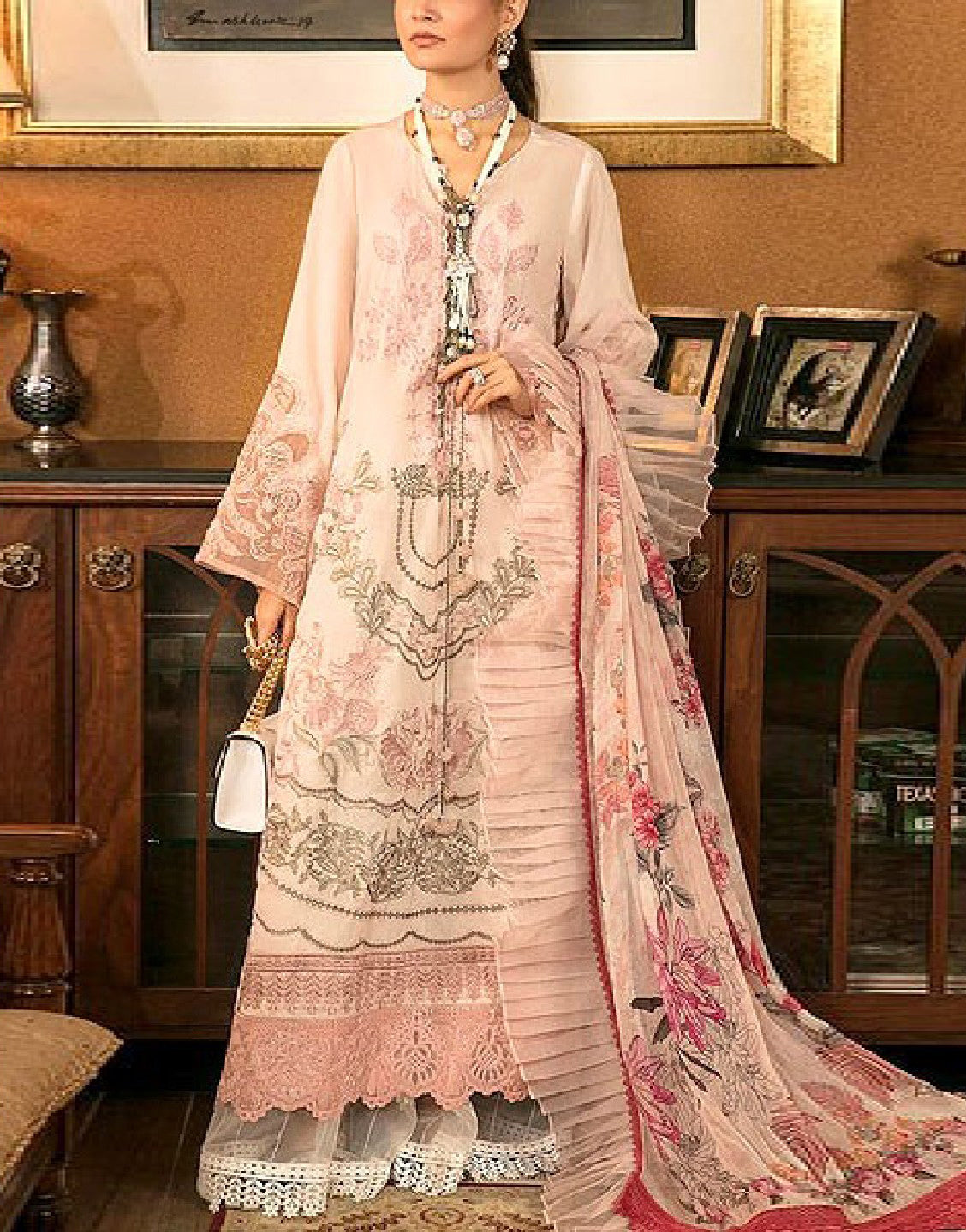 Digital Print Lawn Dress  with Digital Print Silk Dupatta
