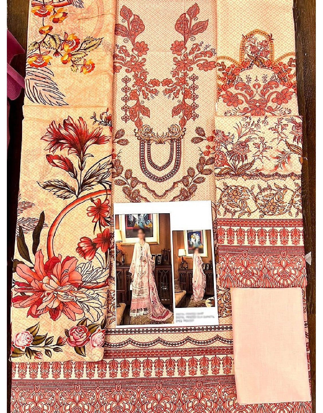 Digital Print Lawn Dress with Digital Print Silk Dupatta - Out of Stock