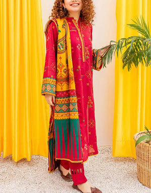 Trendy Embroidered Lawn Dress  with Organza Dupatta