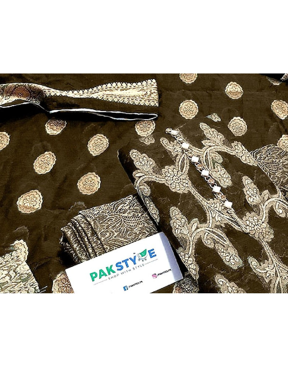 Banarsi Style Cotton Jacquard Dress with Cotton Jacquard Dupatta