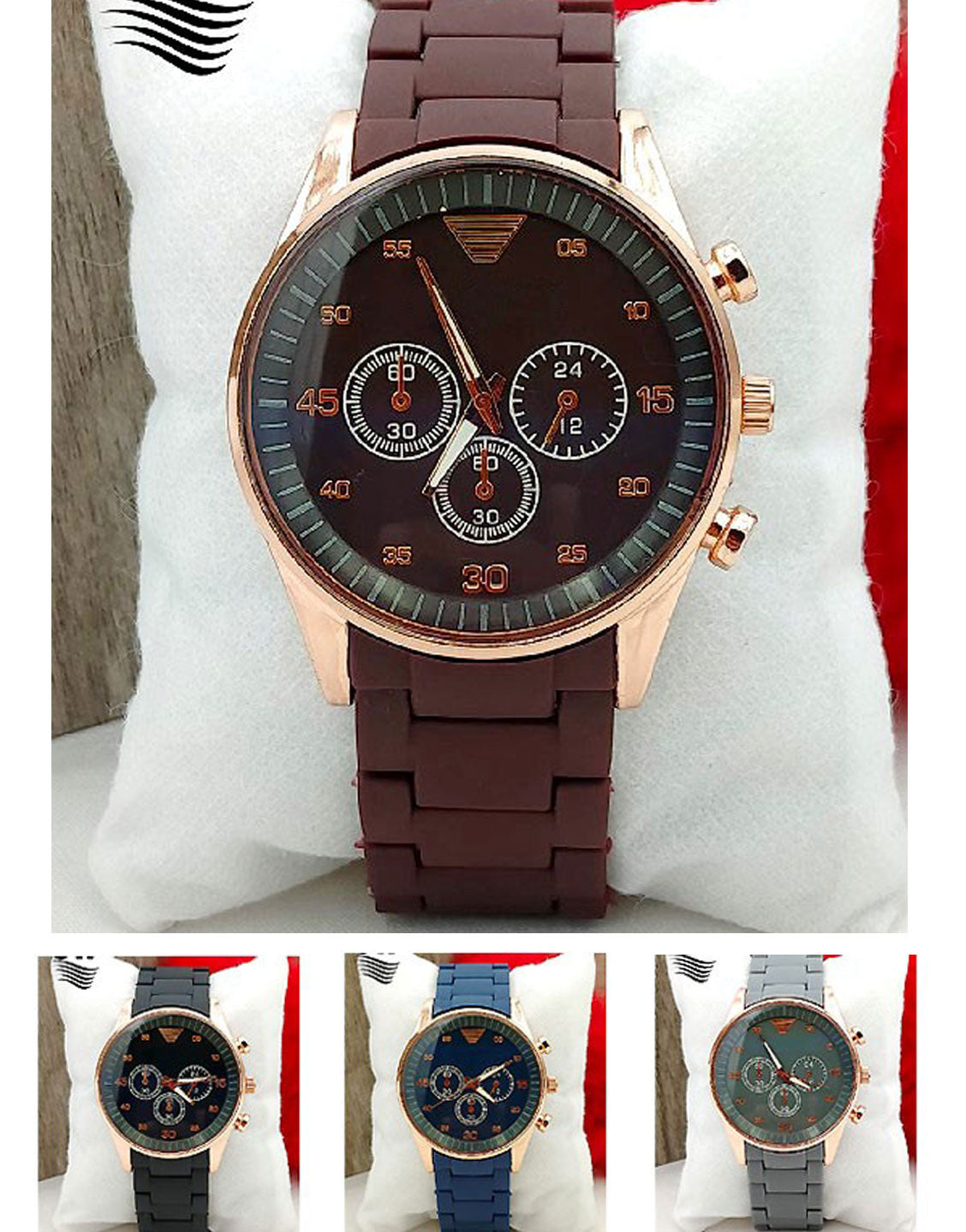 Stylish Rubber Chain Watch for Men