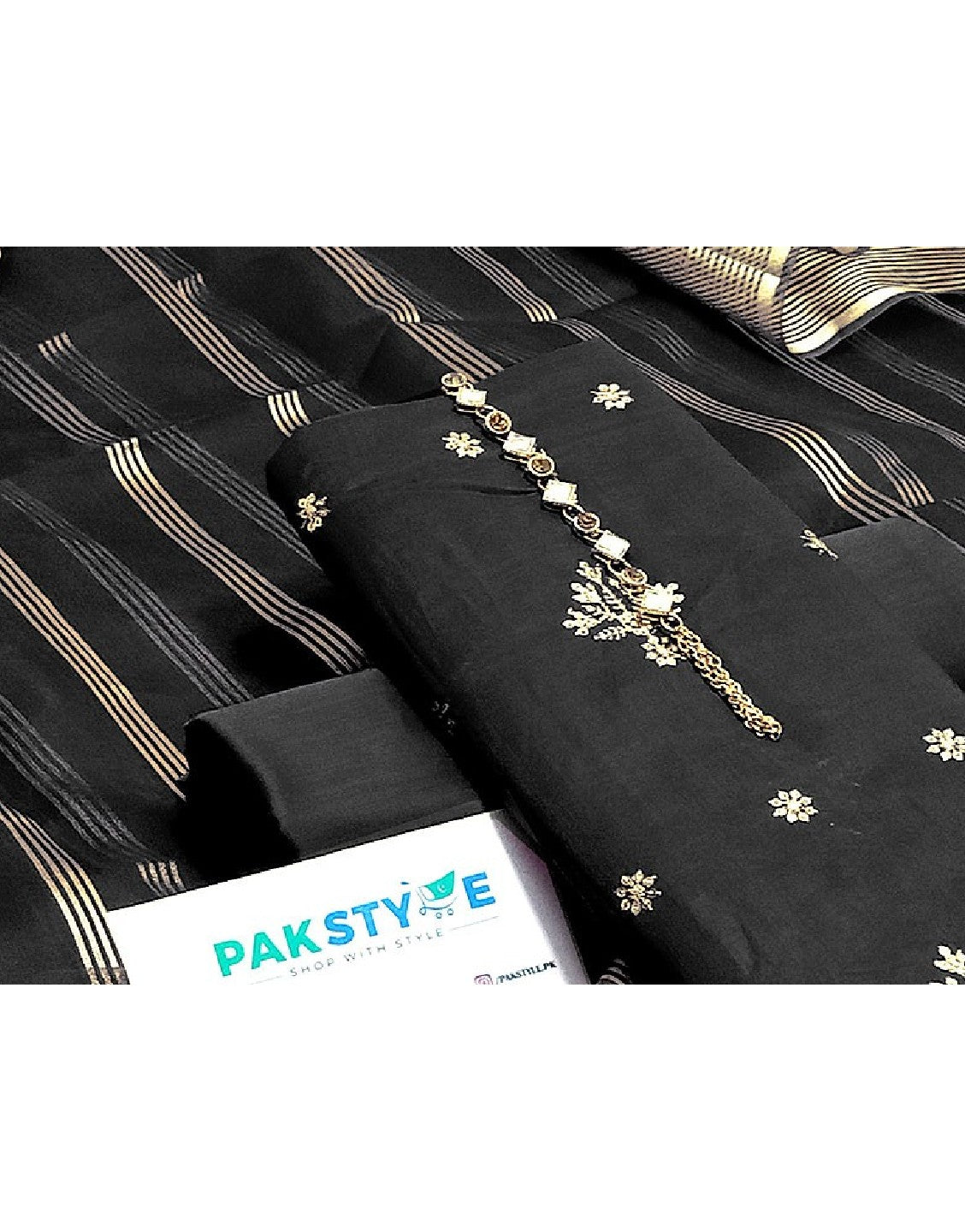Banarsi Style Embroidered Cotton Lawn Dress with Organza Lining Dupatta - Out of Stock